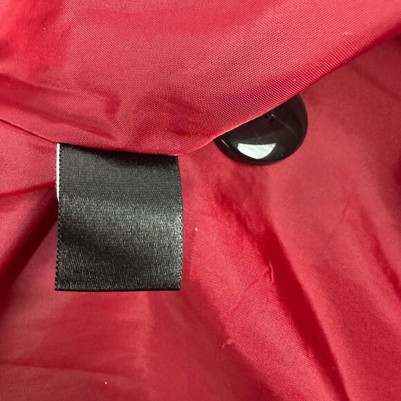 Croft & Barrow Womens Red Peacoat Jacket Medium Double-Breasted Wool Blend - Picture 4 of 4